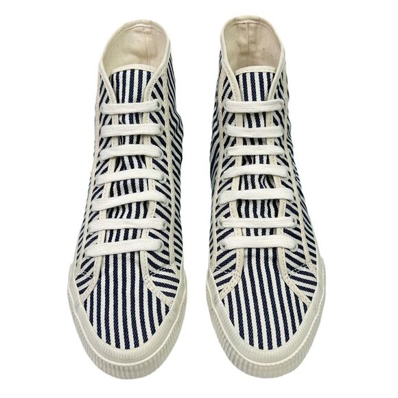 RE/DONE Hickory Striped 90s High Tops - Size 38 - Picture 2 of 13